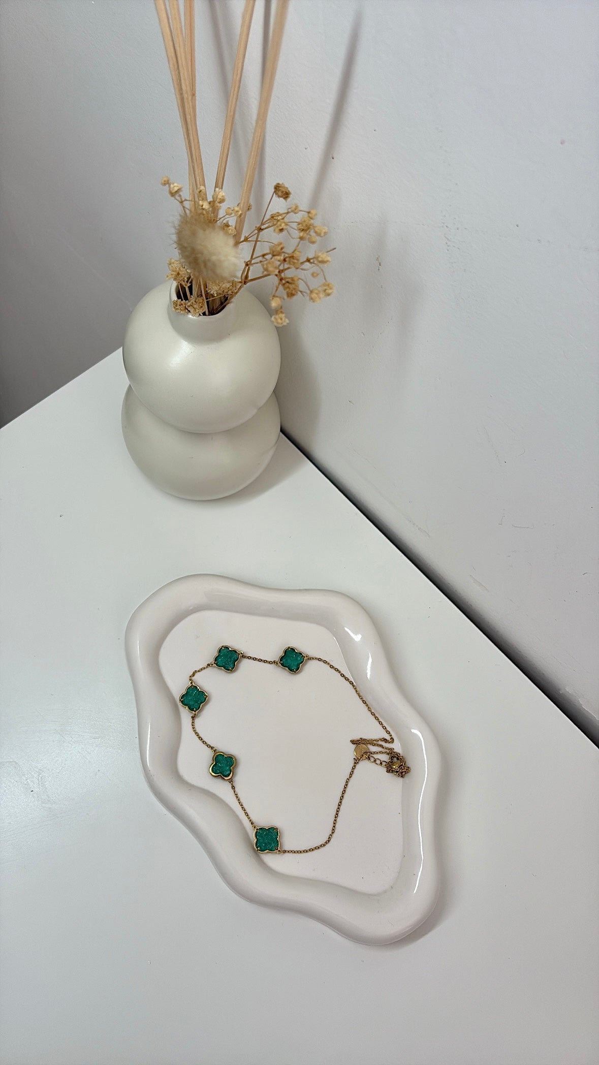 Collier Trèfle Émeraude